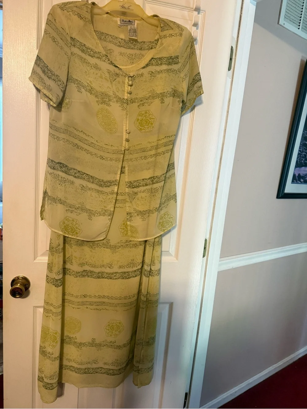 Borcellini and Early Warning ladies 2 piece maxi dress sets; size: 7/8, Medium